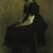 Seated Girl in a Long Black Dress